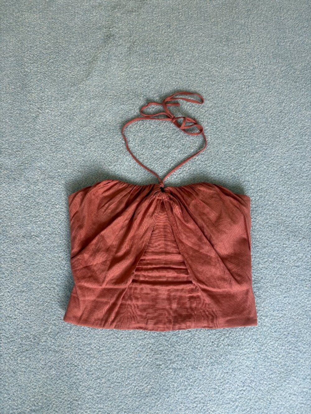 Cult Gaia Pink Linen Halter Top | Size M - Picture 2 of 7